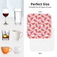 thumbnail image 6 of Pofeuu Sweet Watermelon Print Coasters for Drinks, 4Pack PU Leather Coasters, Bar Drink Coasters for Tabletop Protection, Furniture from Damage-Square, 6 of 6