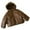 Coffee, variant on Krdevn Girls Winter Down Jacket with Hood Warm Coat for Kids Lightweight Windproof Outerwear for Cold Weather,Fall Clothes,Size:9-10 Years