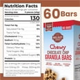 thumbnail image 2 of Wellsley Farms Chewy Chocolate ESF27 Chip Granola Bars - Corn Syrup - Vegetarian - Whole Grain Granola Bars - 110 Calories Per Bar - Perfect for Snacks & Lunchboxes, 60 Count (Pack of 1), 2 of 3