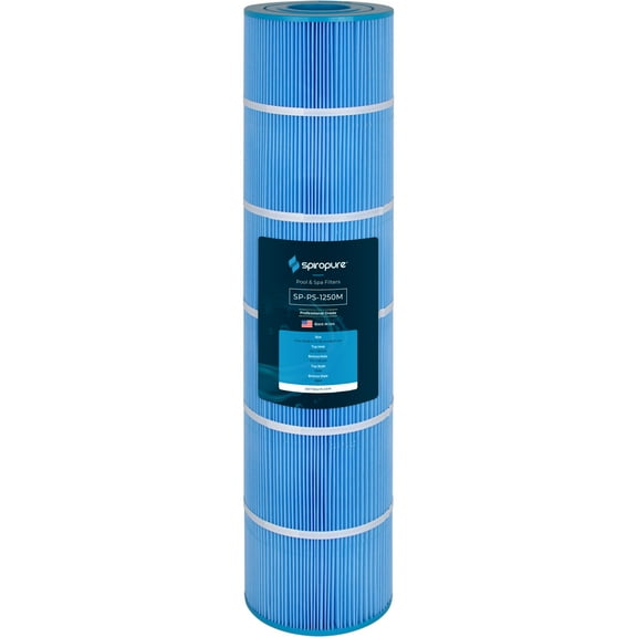 SpiroPure Replacement for Pleatco PA75 PA75-M Hayward CX750RE R173205 570074 Unicel C-7676 C-7676AM Filbur FC-1250 FC-1250M Blue Media Hot Tub Spa Pool Cartridge
