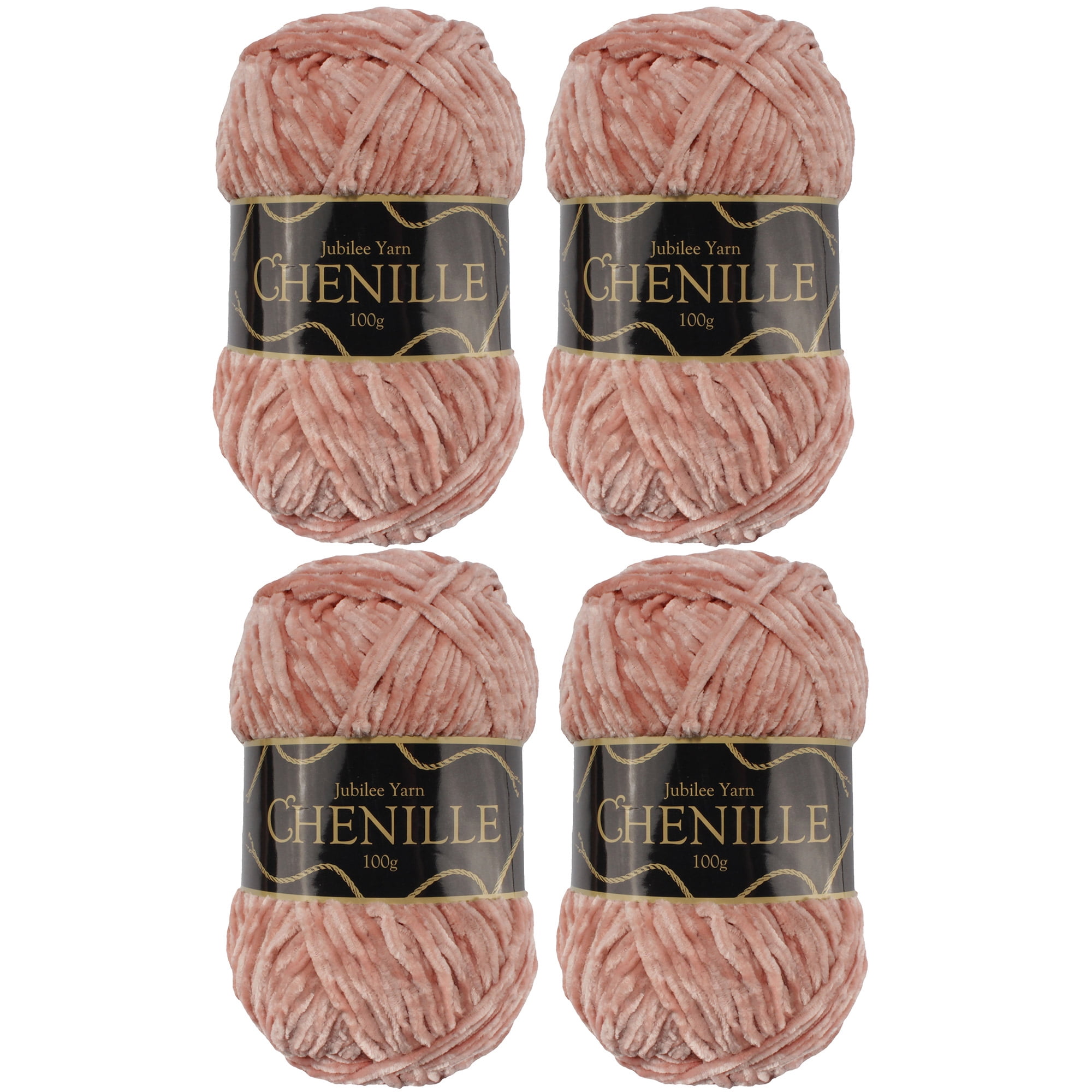 Chenille Yarn Worsted Weight Yarn 100g/skein Roseate 4 Skeins