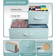 thumbnail image 3 of Sorbus 5-Drawer Dresser Storage Chest, Steel Frame, Wood Top, Fabric Bins, Aqua, 3 of 5