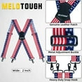 thumbnail image 5 of MELOTOUGH Men's Suspender 2 Inch Wide Suspenders Full Elastic X Back Suspender with Snap Hooks, 5 of 5