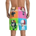thumbnail image 3 of My Hero Academia Characters Men's Short Pajama Pants Lightweight Daily Lounge Shorts Bottoms Sleepwear Cozy Soft Home Pajama Pants Shorts, 3 of 9