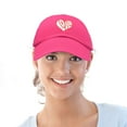 thumbnail image 5 of DALIX Love Heart Hat Womens Embroidered Baseball Cap in Hot Pink, 5 of 6