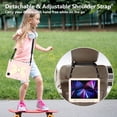 thumbnail image 7 of Compatible with iPad Pro 11 2022/2021/2020/2018/Air 4/Air 5, Case for Kids Boy Girl Gift, Cute Butterfly Wings Kickstand Shockproof Silicone Heavy Duty Rugged Cover with Shoulder Strap - Pink+Beige, 7 of 7