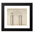 thumbnail image 2 of Giovanni Battista Galliani 22x20 Black Modern Framed Museum Art Print Titled - Elevation Design for a Monumental Entrance with Columns and Rounded Pediment (1794), 2 of 5