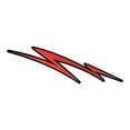 thumbnail image 2 of Trimbrite Decal T1960 Night Striker; Lightning Bolt Set; Red; Vinyl; 4 Inch x 11.25 Inch, 2 of 3