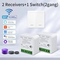 thumbnail image 1 of Interrupteur Intelligent Wifi pour Éclairage Led Tuya Smart Life RF 433MHz Télécommande Vocale Alexa Google Alice 1/2/3 Gang Interrupteur Sans Fil, 1 of 5