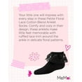 thumbnail image 7 of MeMoi Petite Floral Lace Cotton Blend Anklet Socks - Girls - Female, 2, Black, 7 of 7