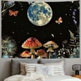 thumbnail image 2 of Shiartex  Moon Garden Tapestry Mushroom Moonlit Tapestry Wall Hanging Floral Tapestry Butterfly Plant Poster Country Tapestry for Bedroom Dorm Living Room 40x60inch, 2 of 6