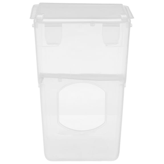 LOLIPPYY Poultry Feeder Quail Feeders No Waste White Plastic Feeding Time 1Pack