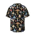 thumbnail image 2 of Fotbe Mushrooms and Autumn Leaves print Short Sleeve Button Down Shirts for Men Casual Summer Beach Wrinkle Free Shirt-X-Large, 2 of 7