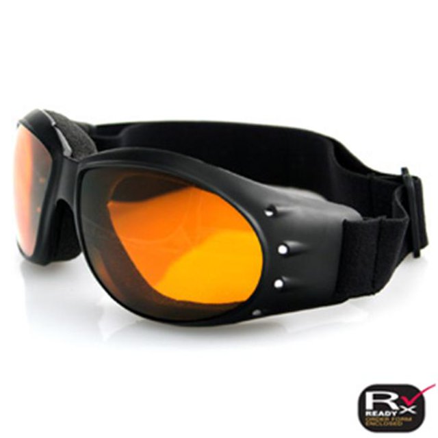 Zan Headgear BCA001A Cruiser Goggle Black Frame Anti-Fog Amber Lens