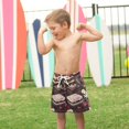thumbnail image 4 of FORMRS Boys Swim Trunks Quick Dry Mesh Liner Boardshorts Sizes XS-XL, Black Chocolate Cakes, 4 of 7