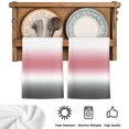 thumbnail image 5 of Ombre Grey Pink Kitchen Towels Set of 3, Modern Abstract Art Gradient Absorbent Dish Towels for Kitchen, Microfiber Hand Towel, Quick Drying Tea Towel for Cleaning Decorative Dishcloths, 5 of 7