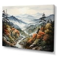 thumbnail image 2 of Designart "Mystic Range in Green Orange Mountains" Landscapes Canvas Wall Art, 2 of 5