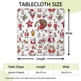 thumbnail image 2 of White Christmas Santa and Character Pattern Square Fitted Tablecloth with Elastic Edge,Square Table Cover,Washable Elastic Table Cover for Home Kitchen Party Decor 36"x36", 2 of 6