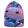 thumbnail image 2 of BZSMCE Winter Beanie Hats Warm Cozy Cap Axolotl in Sparkle Pattern, 2 of 7