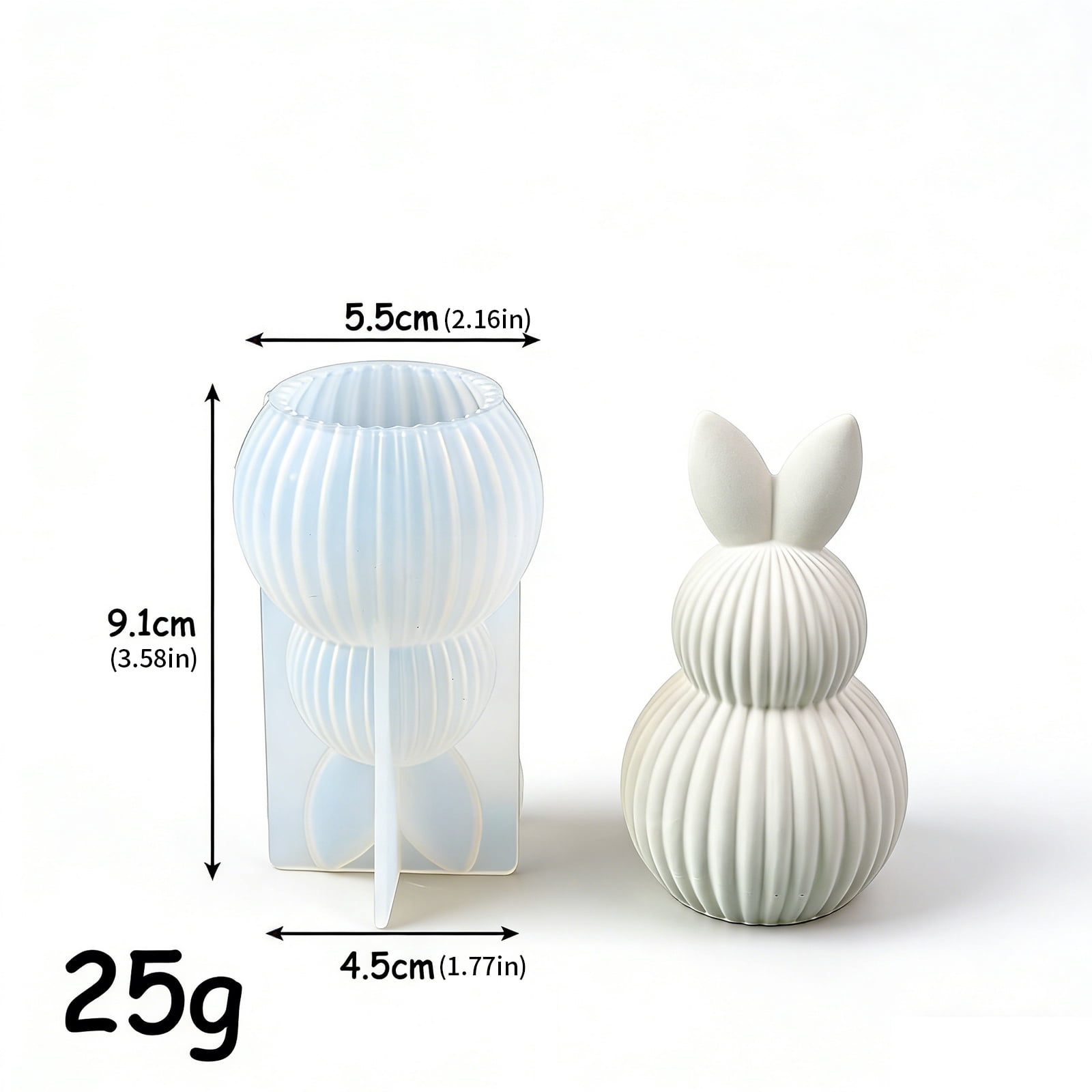 6Pcs Easter Hare Eggs Silicone for Resin Casting Soap Home Decor