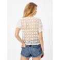 thumbnail image 4 of Crew Neck Short Sleeve Crochet T-Shirt, 4 of 6