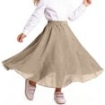 thumbnail image 2 of Gfyviroh Kids Girls Long Skirts A-Line Casual Flowy Flared Skirt Loose High Waisted Lightweight Maxi Skirt 4-15 Years, 2 of 7