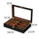 thumbnail image 3 of 9 Rejillas Gafas De Estuche De Almacenamiento Organizador De Reloj Gafas Gafas de terre Soporte De Pantalla Tapa Caja De Joyería Con Fernando Cajas de reloj de madera para gafas de sol, 3 of 7