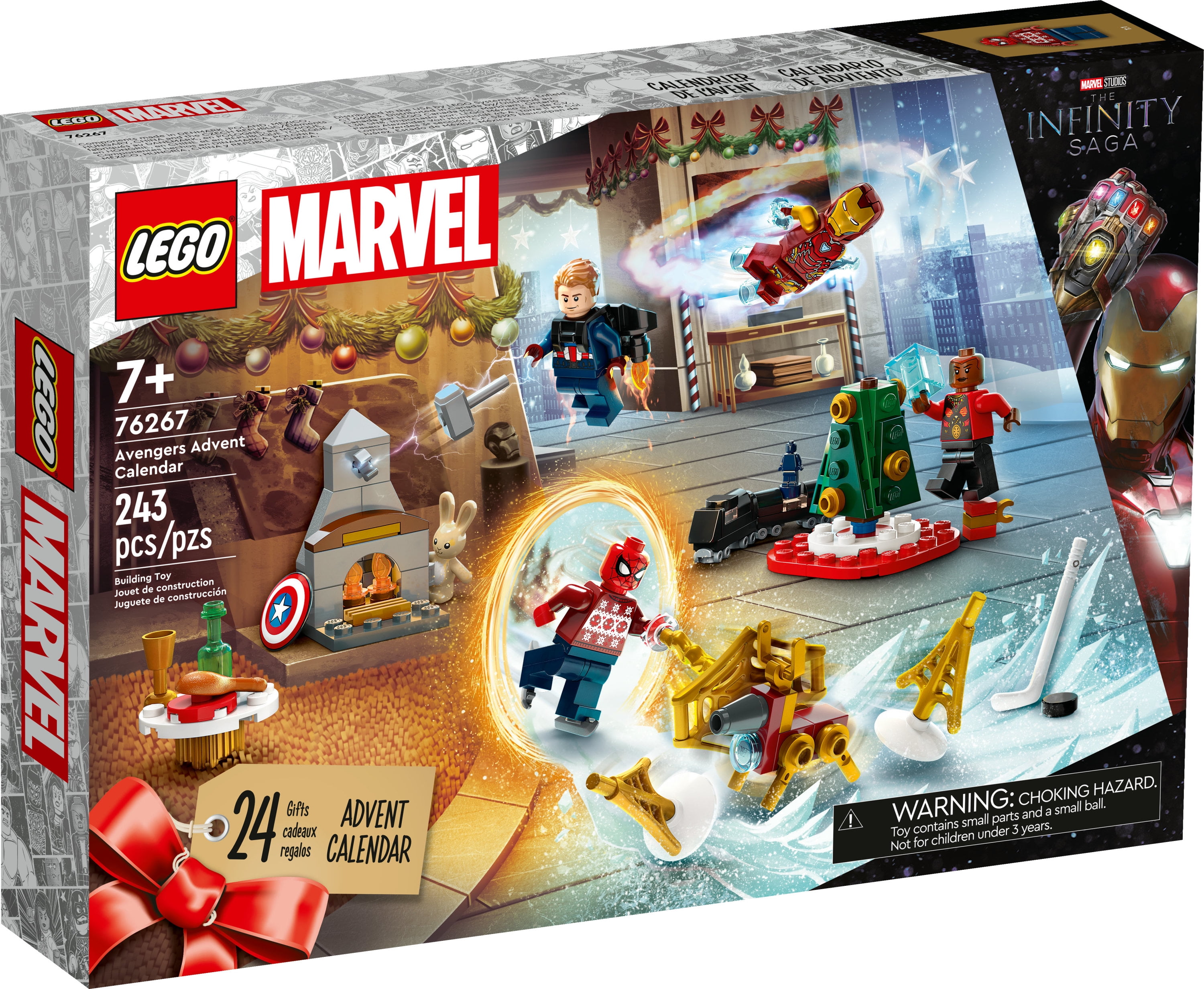 LEGO Marvel Avengers 2023 Advent Calendar 76267 Holiday Countdown Playset  with Daily Collectible Surprises and 7 Super Hero Minifigures such as  Doctor Strange, Captain America, Spider-Man and Iron Man 