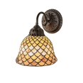 thumbnail image 1 of Meyda Steel Brass Tiffany Fishscale One Light Wall Sconce 8" Wide, 1 of 1