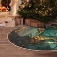 thumbnail image 5 of Fotbe Emerald Color Gold Marble Pattern Christmas Tree Skirt, Tree Skirts Plush Christmas Decorations, Christmas Tree Skirts Xmas Decorations Holiday Party Decor-36", 5 of 6