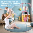 thumbnail image 3 of 2-in-1 Toddler Swing and Jumper with Frame, Foldable Baby Swing Set, Indoor Outdoor Toddler Playset, Pink, 3 of 8