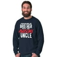 thumbnail image 4 of Terrible Brother Awesome Uncle Men's Long Sleeve Tee T Shirt Brisco Brands S, 4 of 6