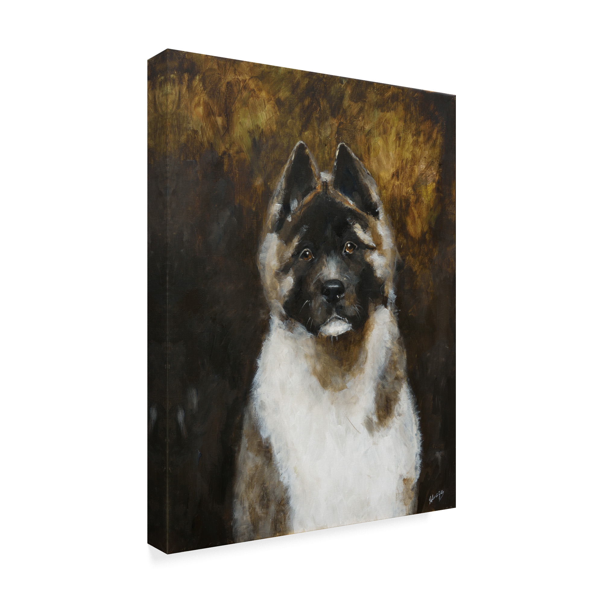 Trademark Fine Art 'American Akita' Canvas Art by Solveiga