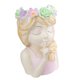 thumbnail image 4 of Escultura de resina con forma de florero para plantas y rostro de niña, figura de hada de moda, estatua Rosa, 4 of 9