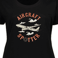 thumbnail image 4 of Inktastic Aircraft Spotter Plane Lover Women's Plus Size T-Shirt, 4 of 5