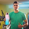 thumbnail image 4 of Botella Color Deslumbrante Copa Fitness Con Manejo Gran Capacidad para El Al Aire Libre, 4 of 9