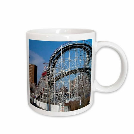 

3dRose Coney Island Roller Coaster Ceramic Mug 11-ounce