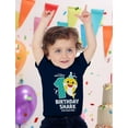 thumbnail image 2 of 1st Birthday Baby Shark Shirt One Year Old Birthday Boy Girl Shirt Navy 18M, 2 of 6