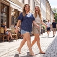 thumbnail image 6 of Agnes Orinda Women's Plus Size Floral Tops V Neck Ruffle Sleeve Summer Casual Blouses 2X Dark Blue, 6 of 7