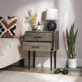 thumbnail image 4 of Walker Edison Mid-Century Modern Two-Drawer Nightstand, Slate, 4 of 20