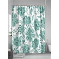 thumbnail image 5 of Fsddascl Turquoise Paisley Floral Shower Curtain Set - 72" x 78" Washable Bathtub Curtain with 12 Hooks, Boho Vintage Ethnic Flowers Waterproof Fabric Stall Shower Curtains for Bathroom/Bathtub, 5 of 6