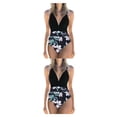 thumbnail image 4 of Yuarrent Traje de baño sin mangas para mujer, traje de baño con relleno, traje de baño a la moda, ropa de playa, verde + flor blanca M Type9 NO9 Yuarrent CBP218400, 4 of 5