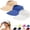 Light Ashy, variant on HuangHuanChen 3pc Sun Visor Hat for Women Wide Brim UPF 50  UV Protection Lightweight Foldable Ponytail Cap Summer Sun Ha Beach Hats for Women Ponytail Golf Cap Purple One Size
