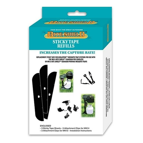Bite Shield Replacement Sticky Paper for Insect Traps, 3-Pack Mosquito & Bug Catcher Refills