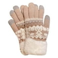 thumbnail image 1 of Knitted Cold Proof Plush Thickened Christmas Gloves, 1 of 3