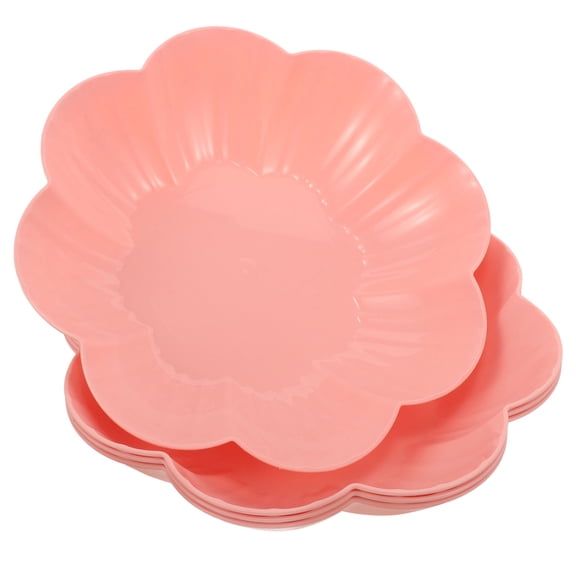 Pretyzoom Fruit Dish Flower Shaped PP Material 4pcs