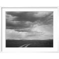 thumbnail image 2 of Art.com Roadway Low Horizon Mountains Clouded Sky Near (Grand) Teton National Park 1933-1942 Art Print by Ansel Adams, White Frame Wall Art, 29" x 23", 2 of 5