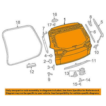 Tailgate Skin - Jeep CHRYSLER OEM 2014 Cherokee-Liftgate Tailgate Hatch Panel Skin 68236459AA