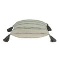 thumbnail image 2 of Parkland Collection Seema Transitional Beige Printed Striped Tassel Pillow Cover, 2 of 10