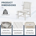 thumbnail image 5 of SERWALL 9-Piece Outdoor Dining Set with Expandable Patio Dining Table and 8 Chairs, 60–83 Inch All-Weather HDPE Patio Furniture Sets for Backyard, Garden, Deck, Poolside - White, 5 of 8